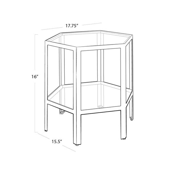 Quadrum Table Small Line Drawing